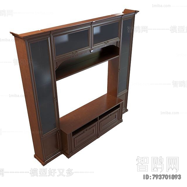 Simple European Style TV Cabinet