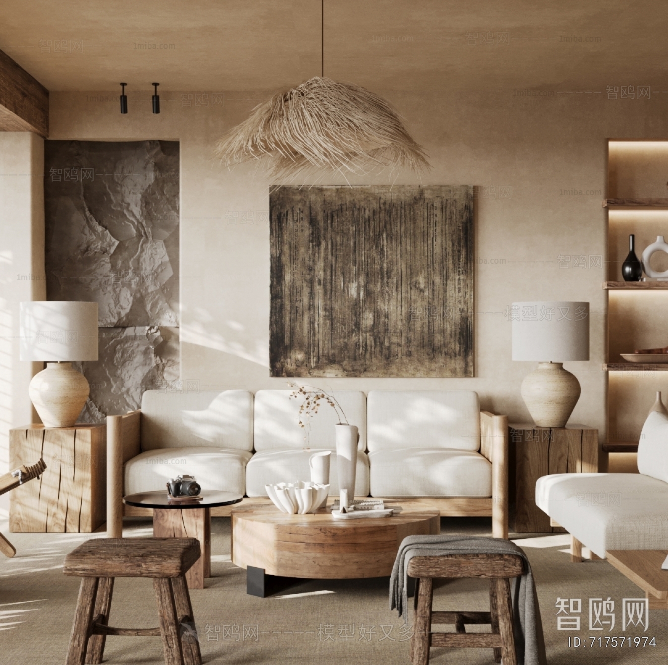 Wabi-sabi Style A Living Room