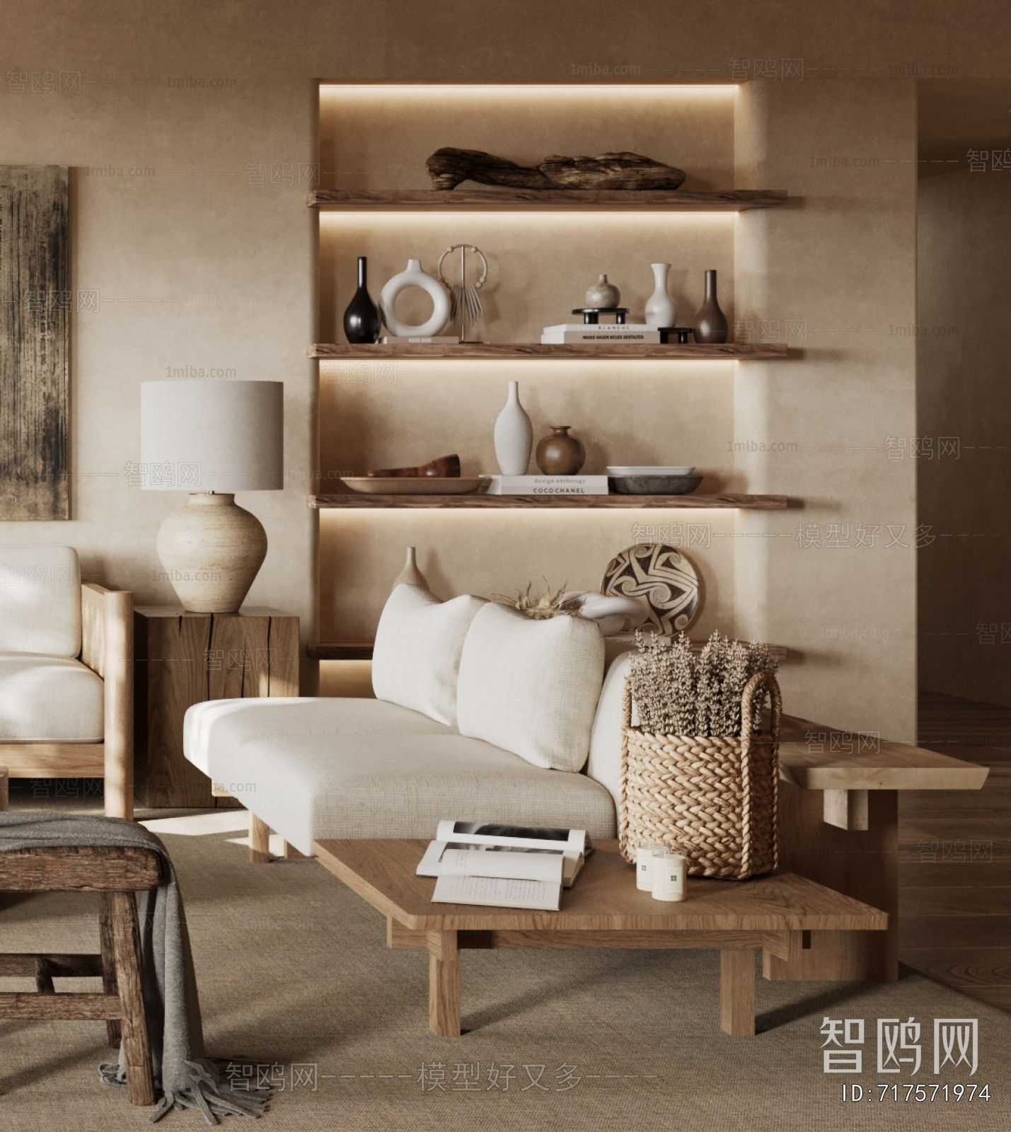 Wabi-sabi Style A Living Room