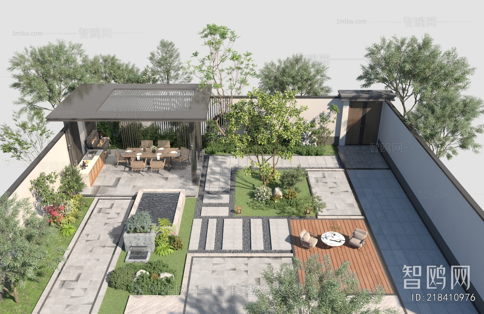 Modern Courtyard/landscape