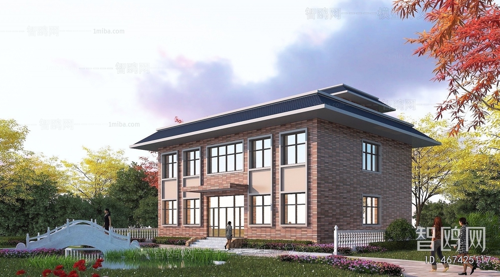 New Chinese Style Appearance Of Commercial Building