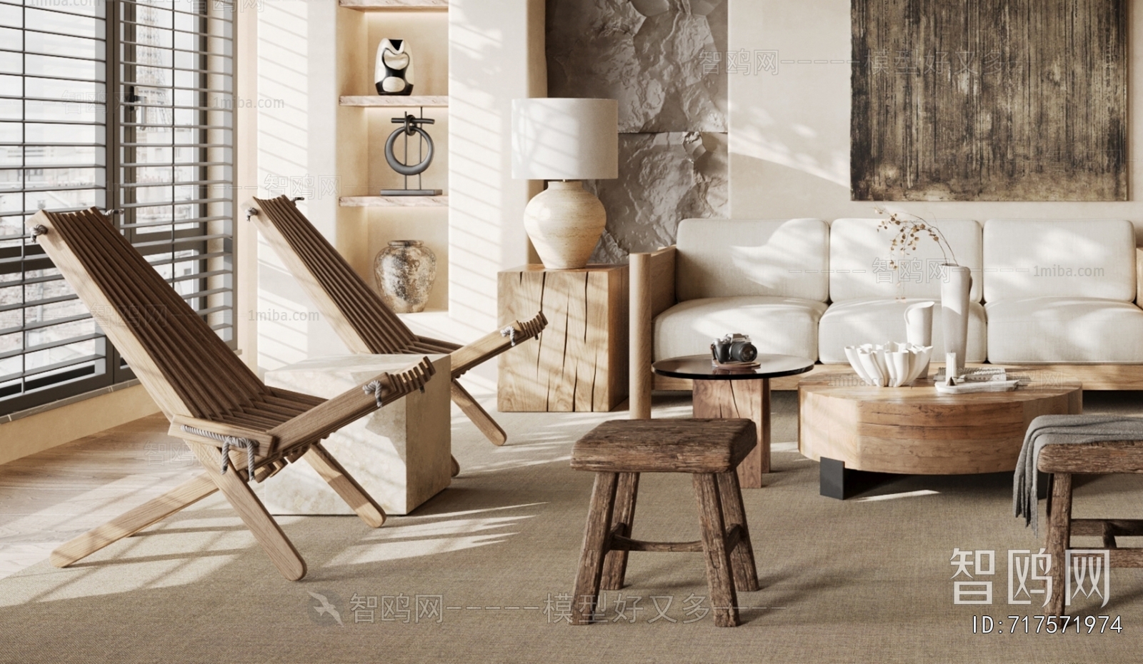 Wabi-sabi Style A Living Room