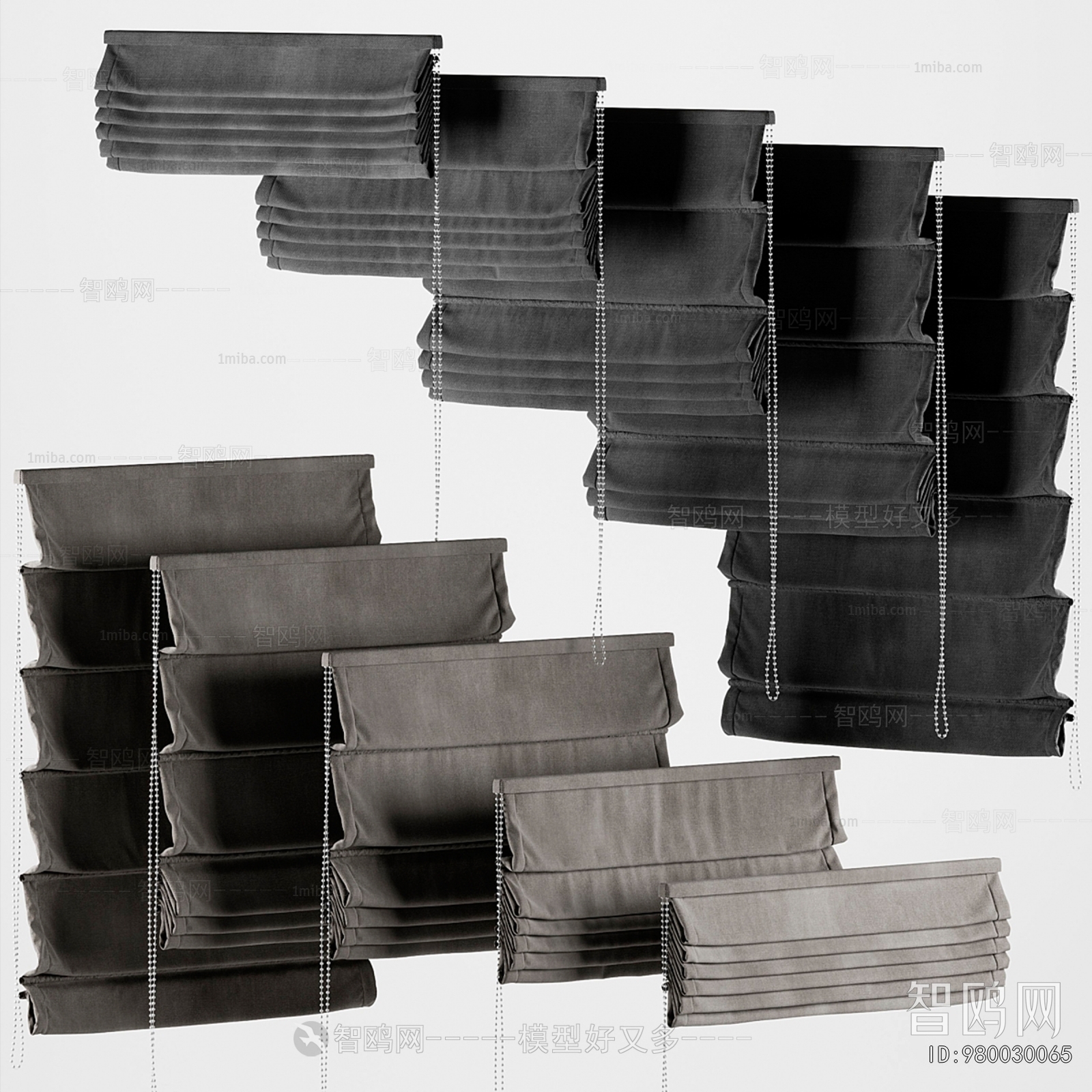 New Chinese Style Roman Curtain