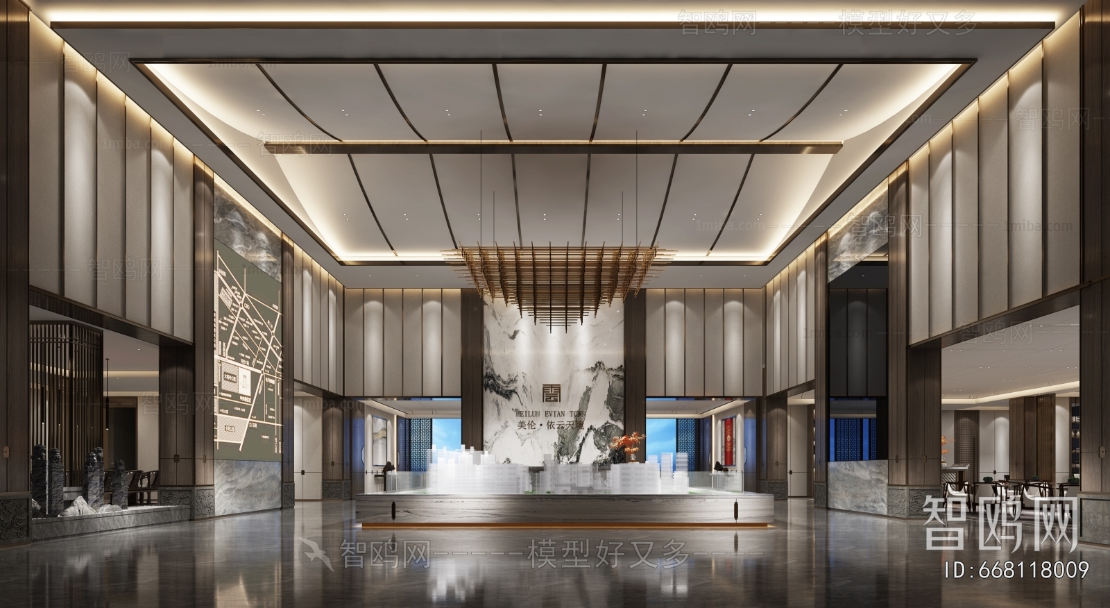 New Chinese Style Sand Table Area