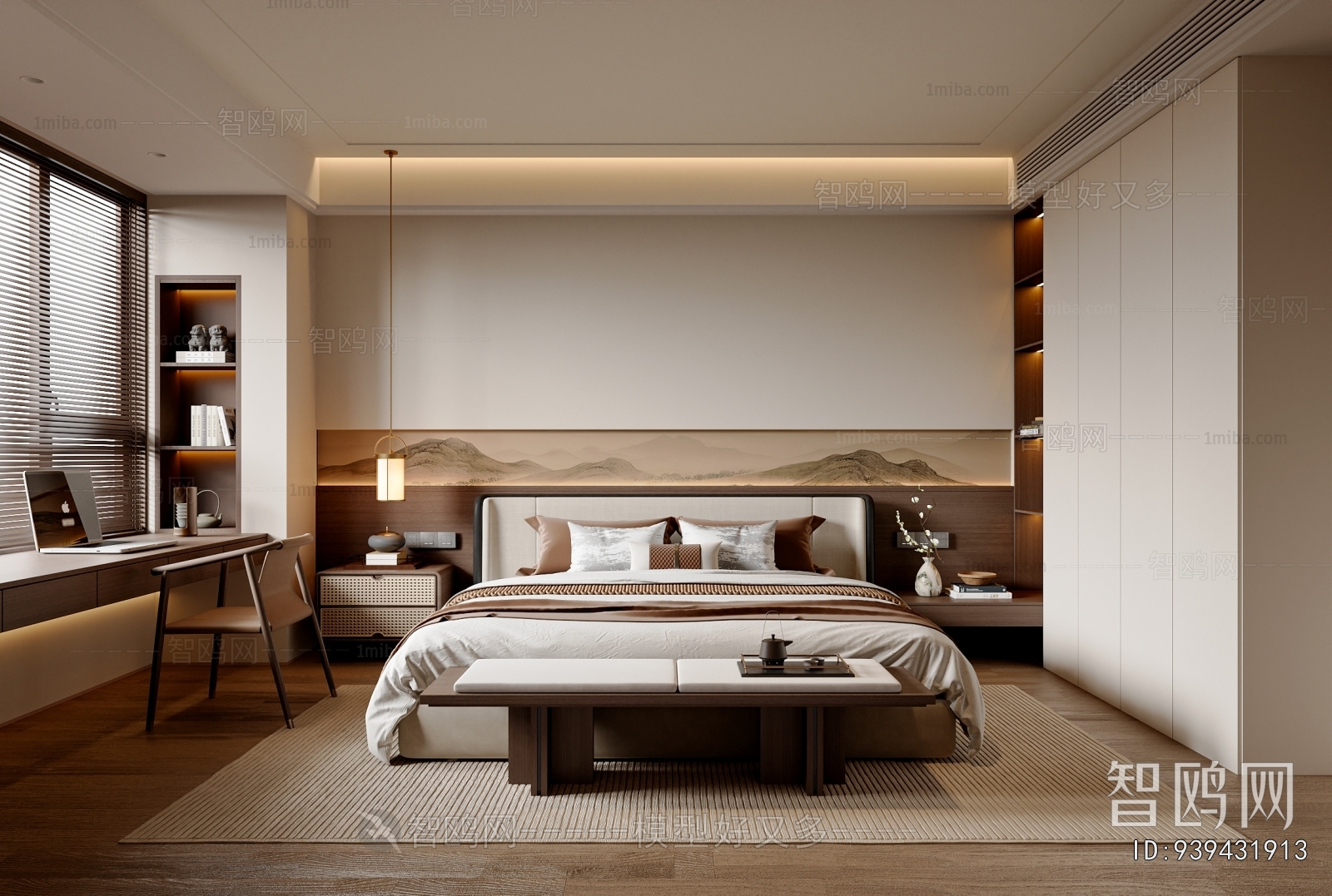 New Chinese Style Bedroom