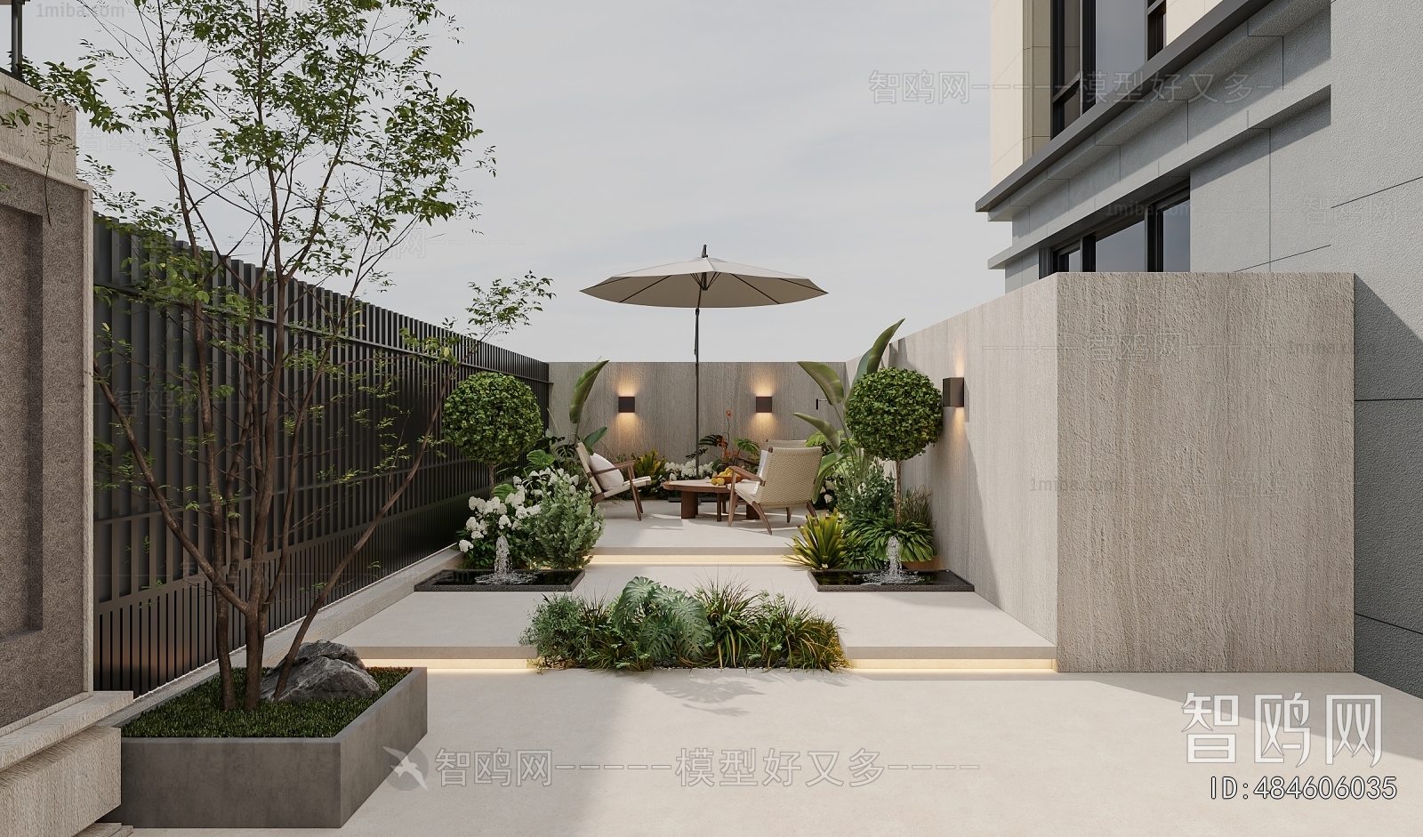 Modern Courtyard/landscape