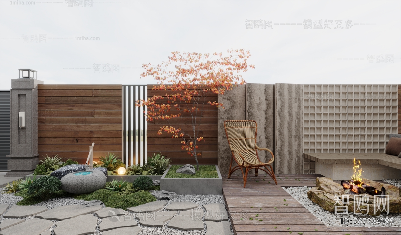 Modern Courtyard/landscape