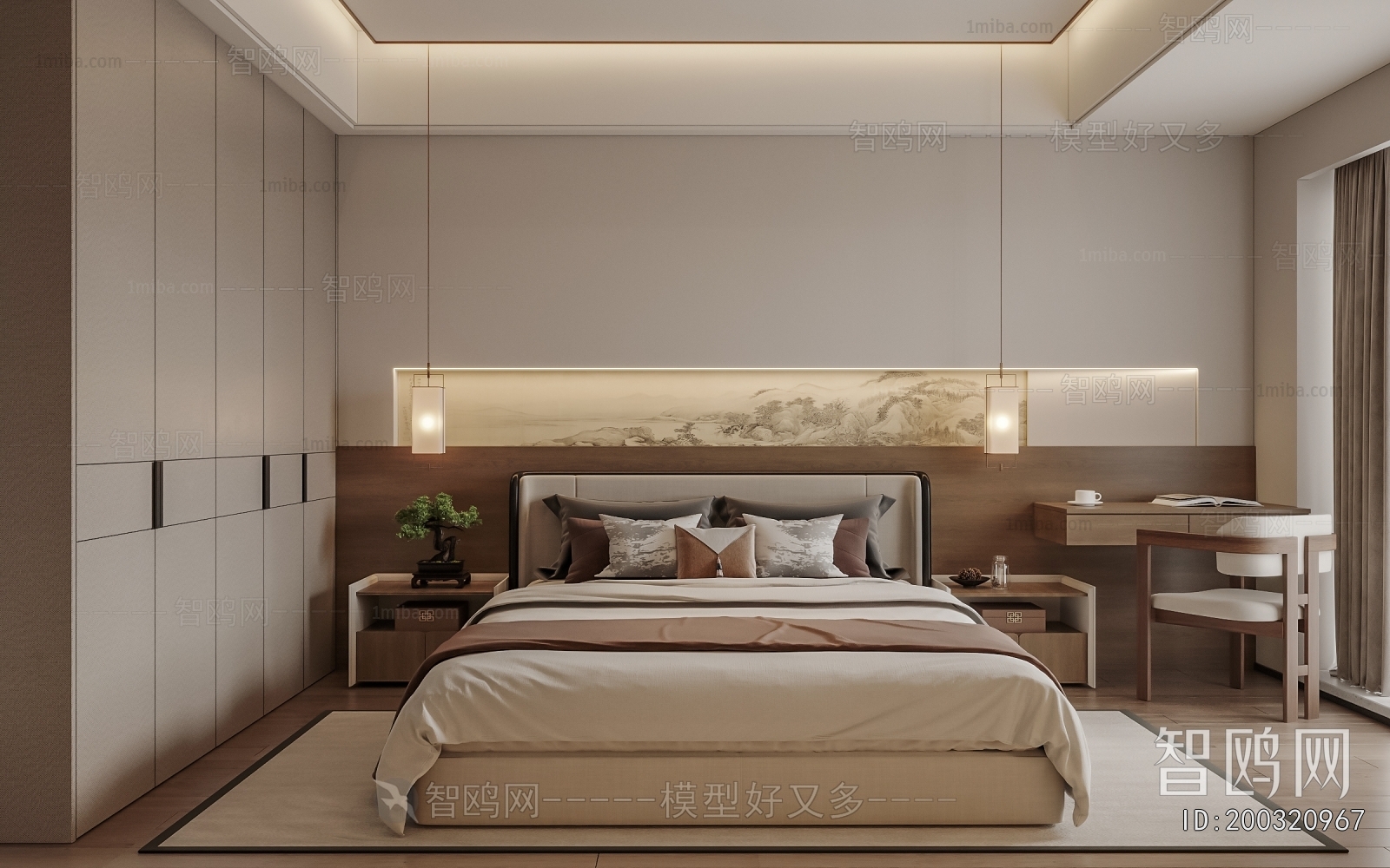 New Chinese Style Bedroom