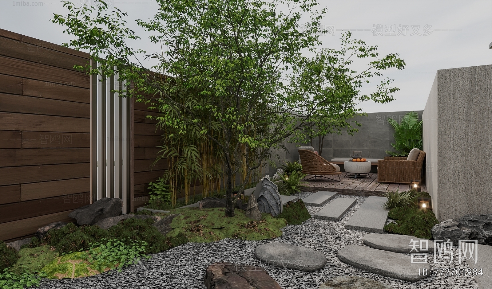 Modern Courtyard/landscape