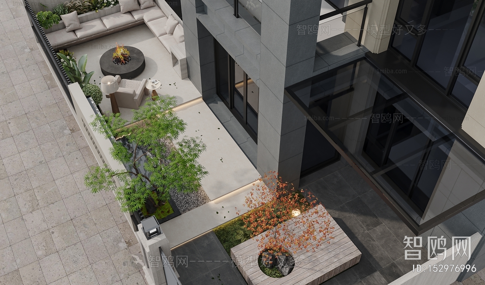 Modern Courtyard/landscape