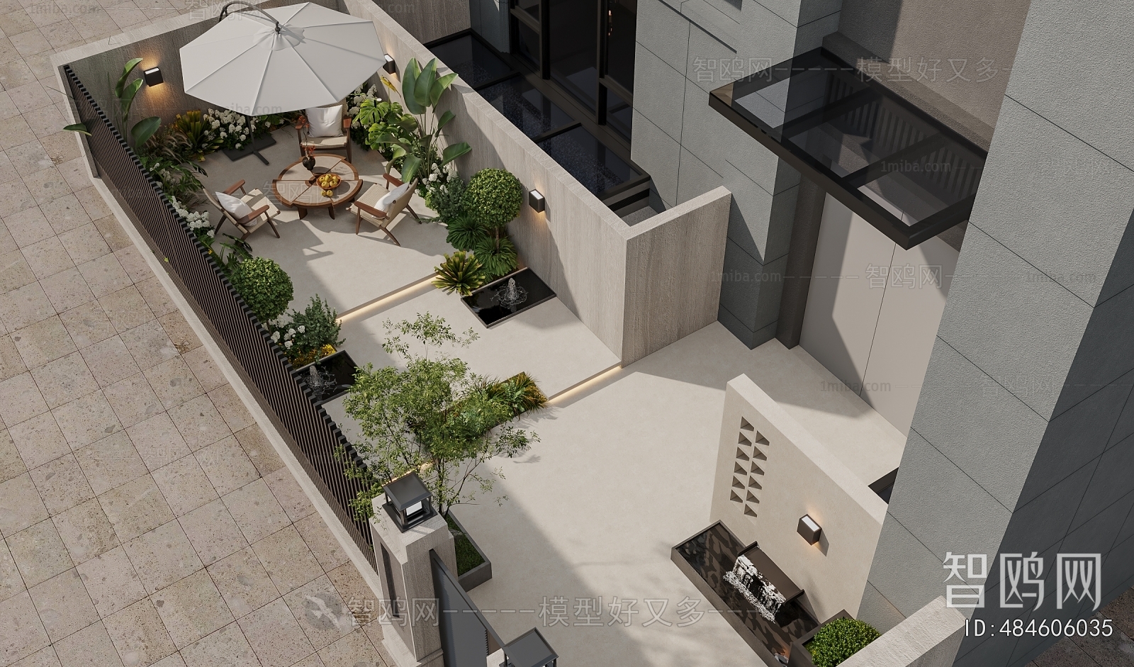 Modern Courtyard/landscape