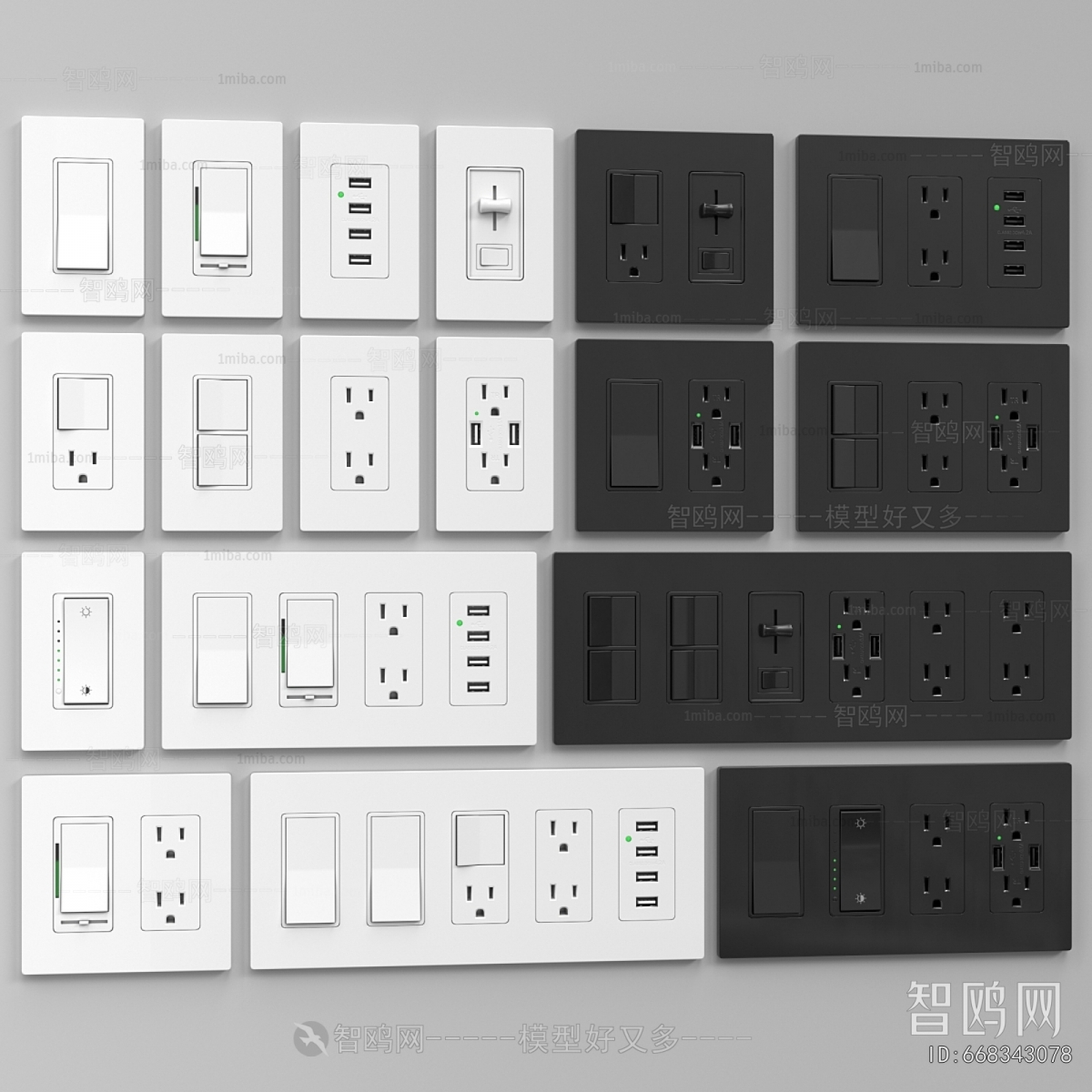 Modern Switch Socket Panel