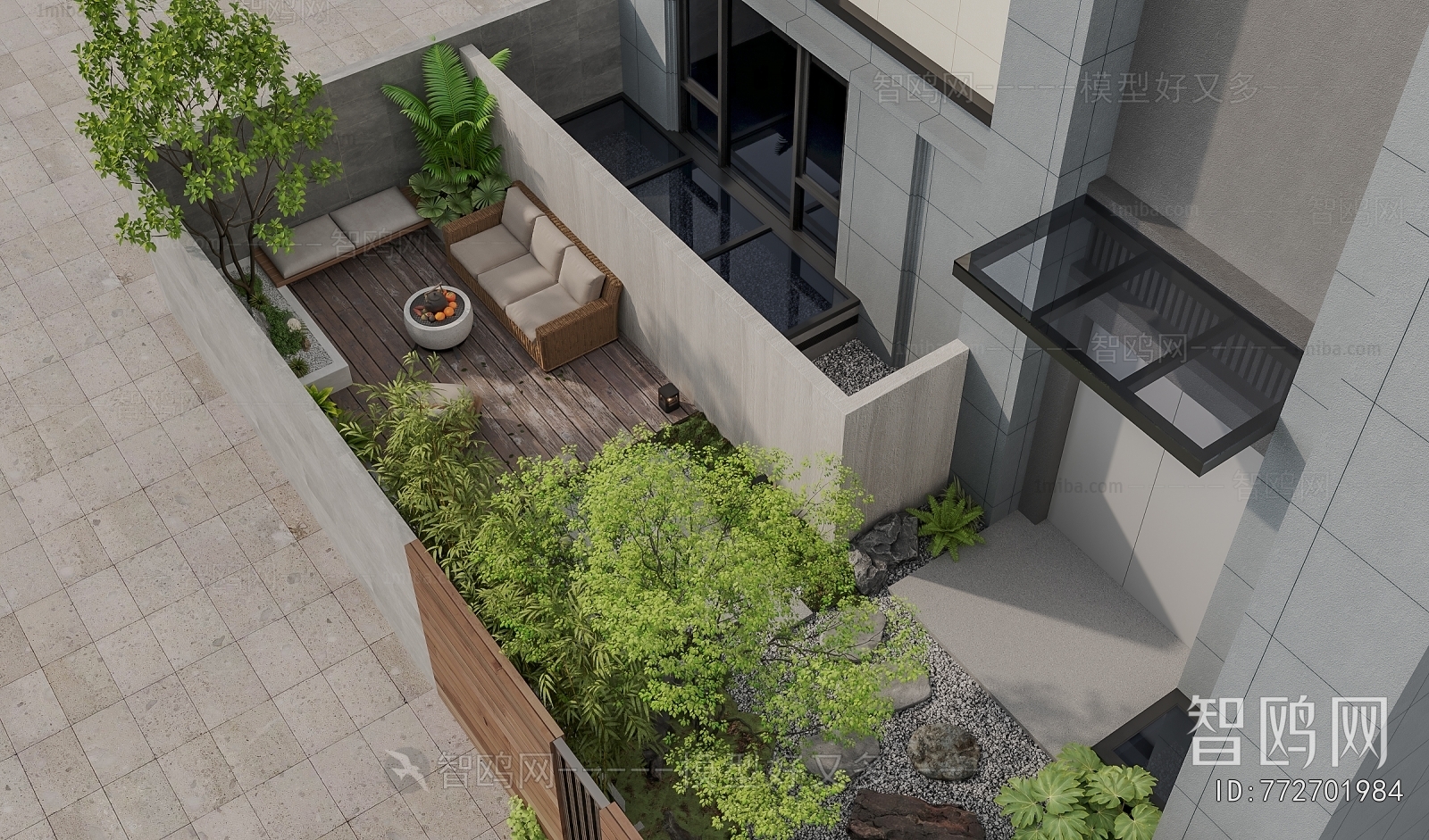 Modern Courtyard/landscape