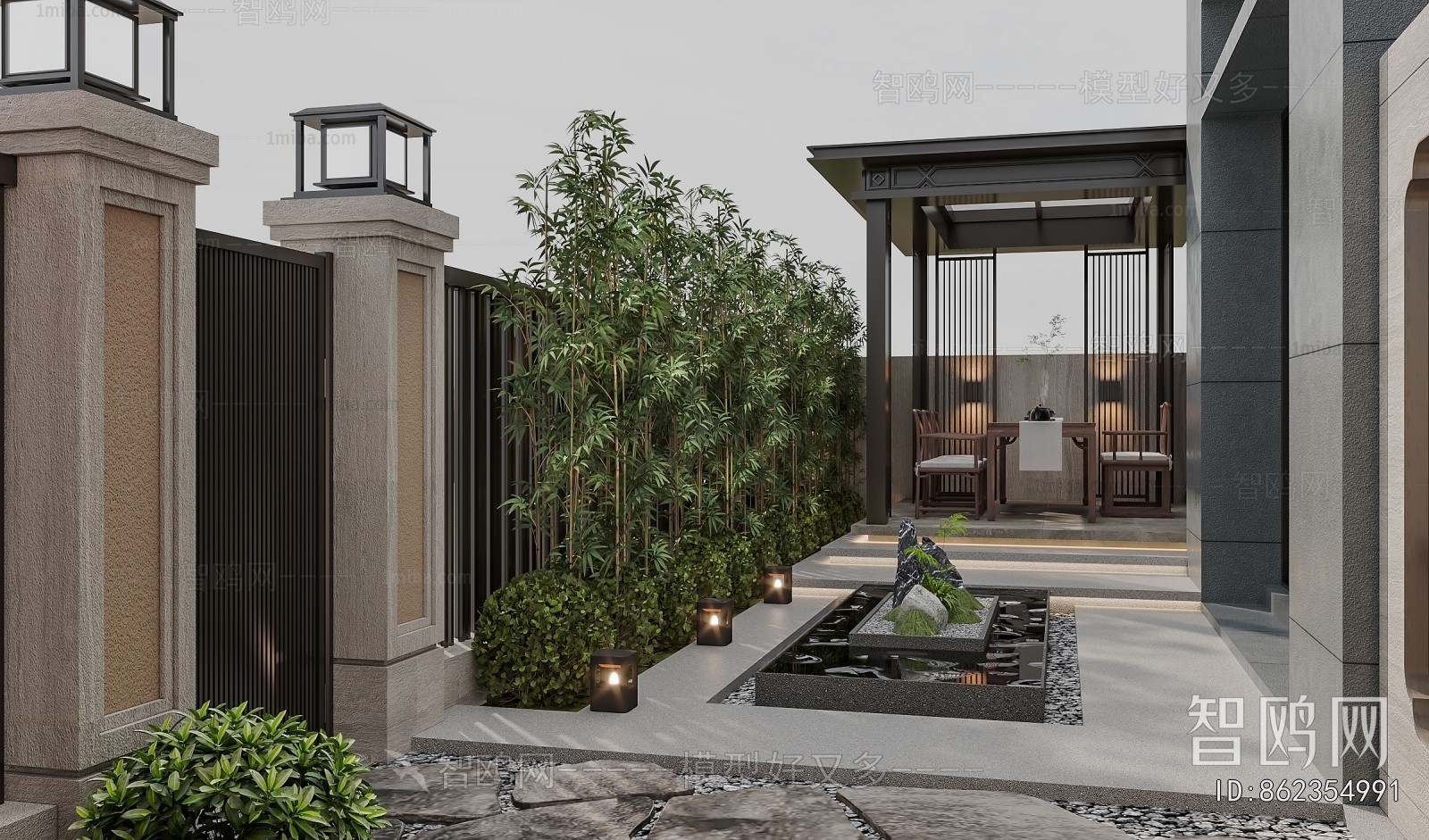 New Chinese Style Courtyard/landscape