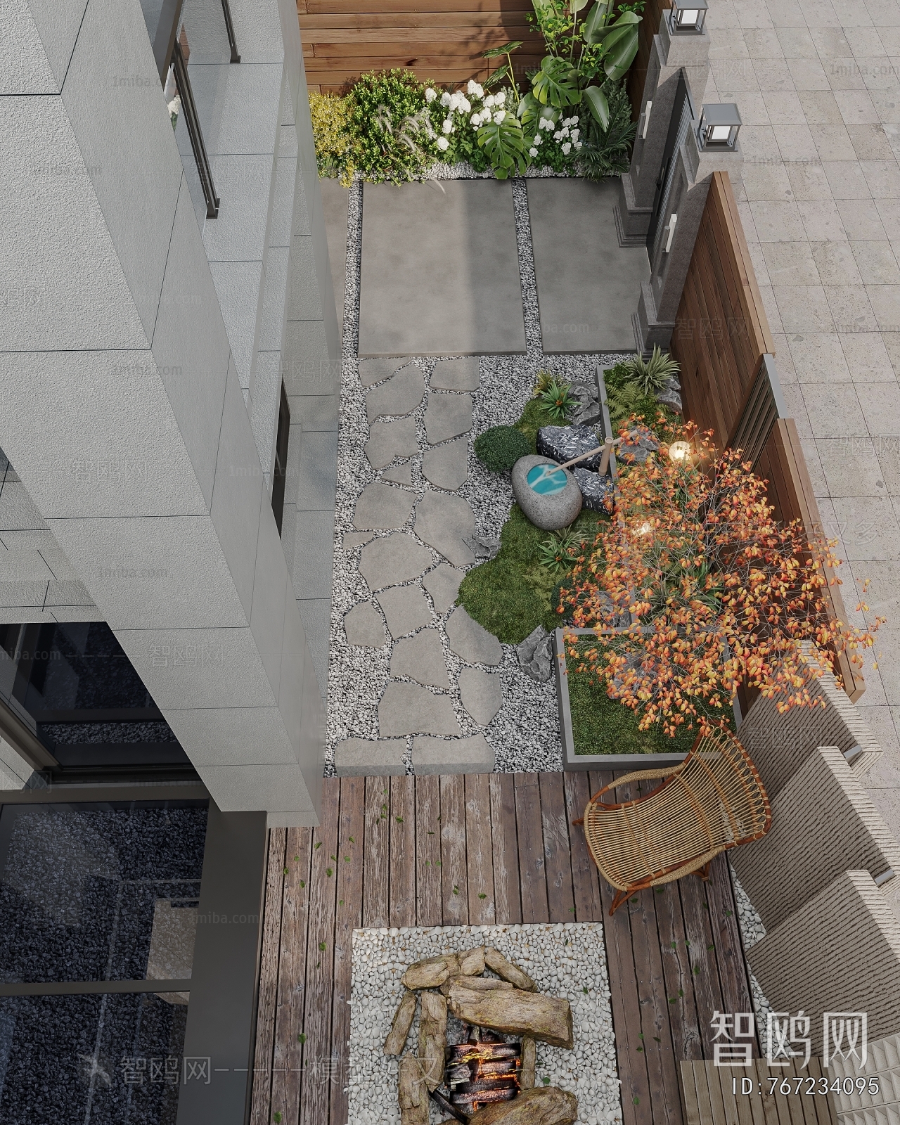 Modern Courtyard/landscape