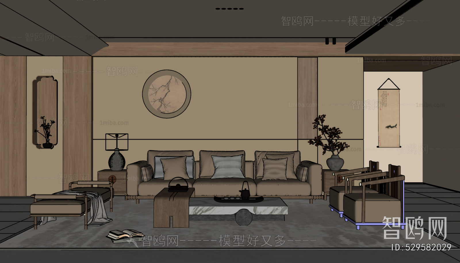 新中式宋式风客厅
