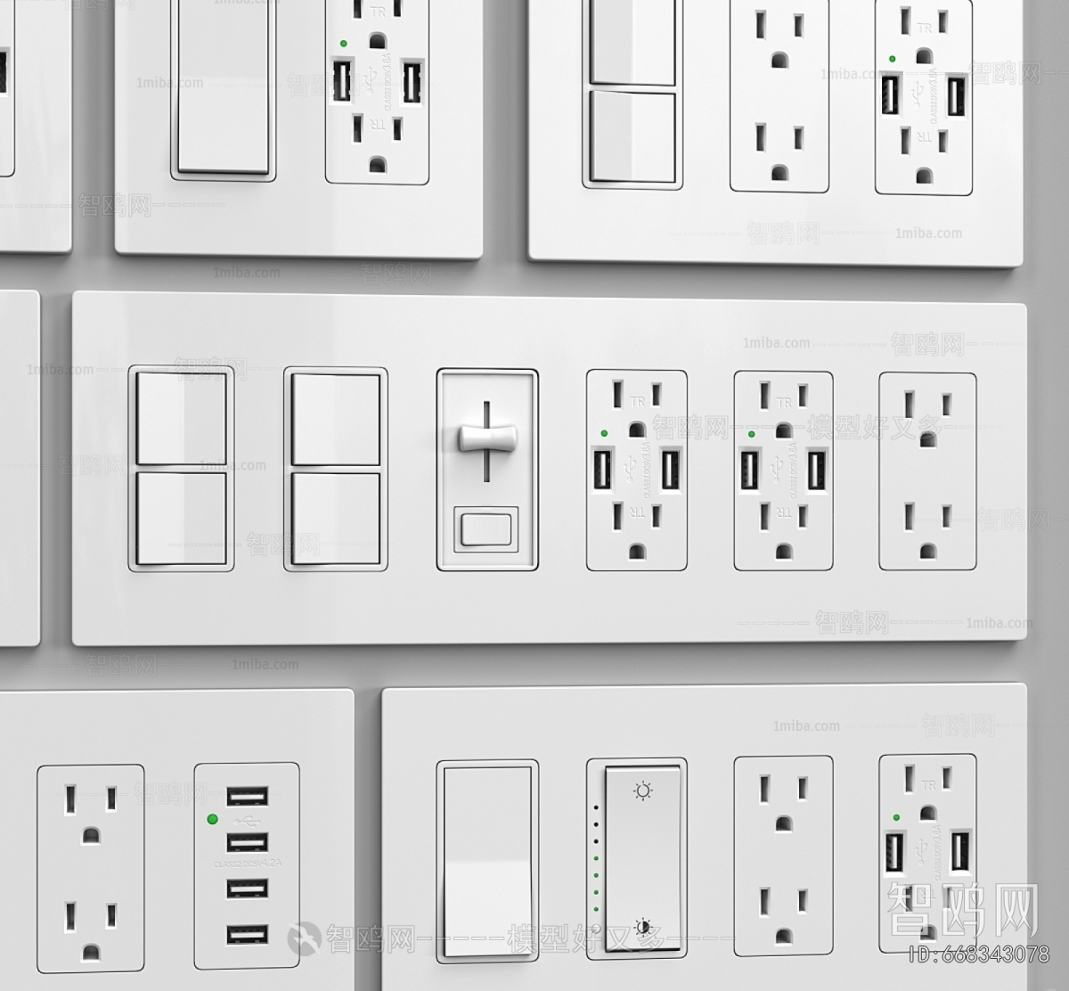 Modern Switch Socket Panel