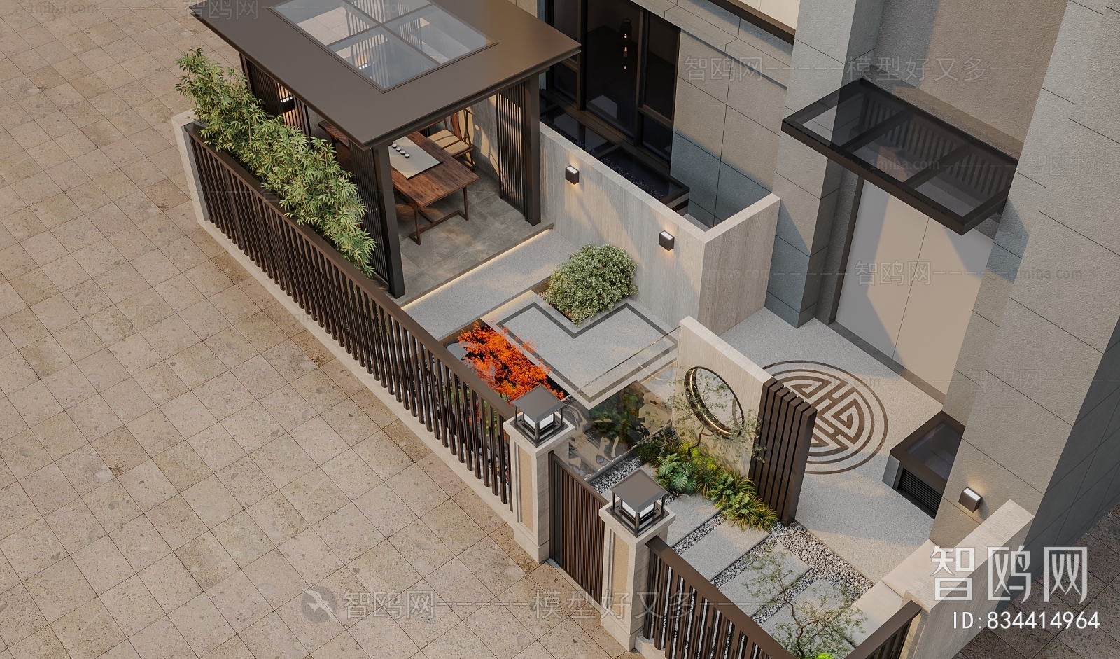 New Chinese Style Courtyard/landscape