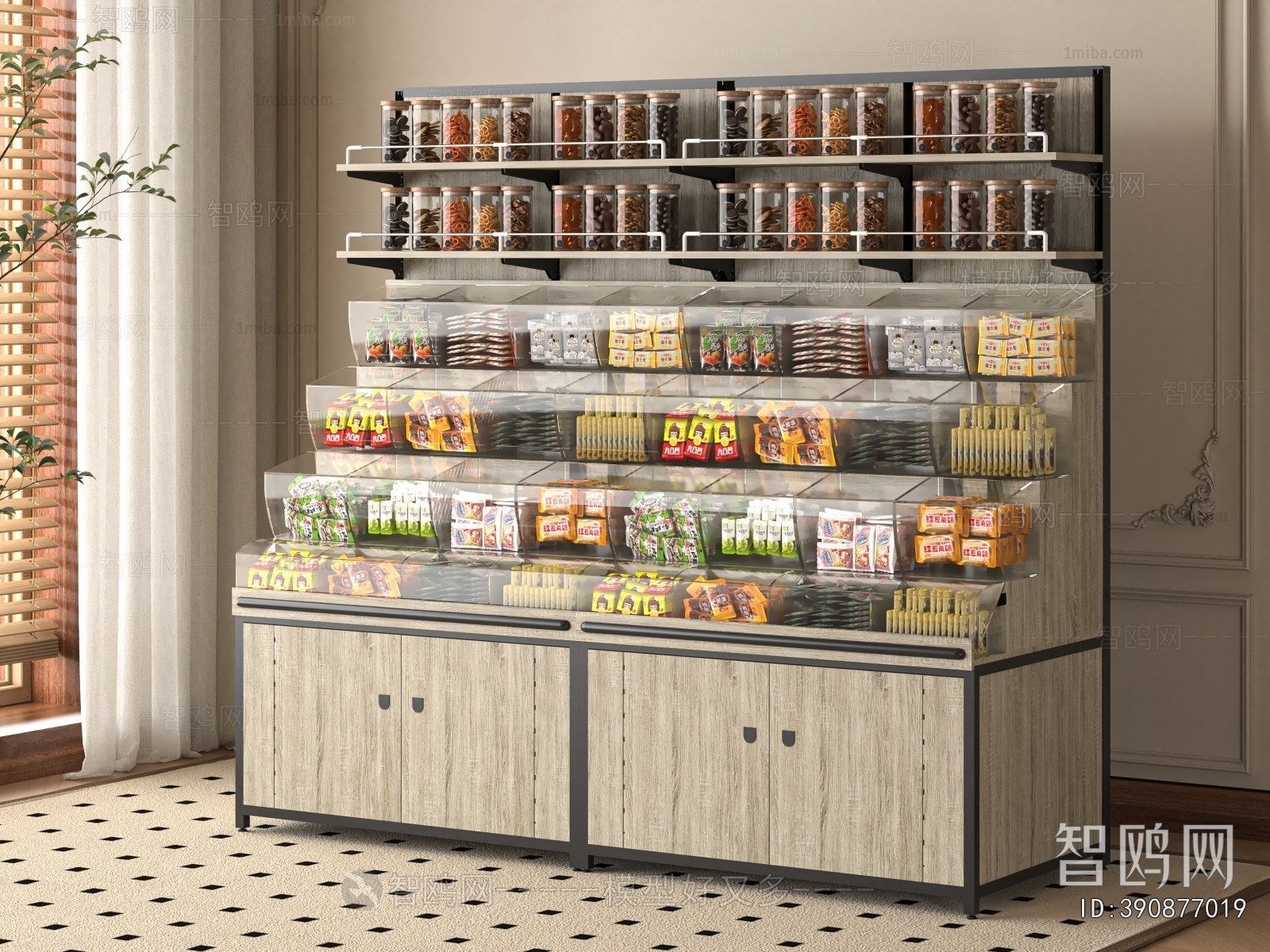 Modern Supermarket Shelf