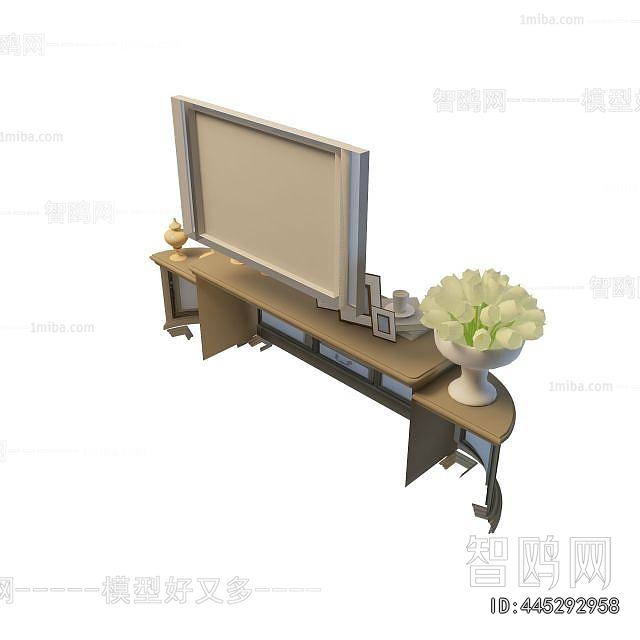 Simple European Style TV Cabinet