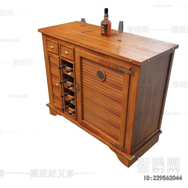 Simple European Style Wine Cabinet