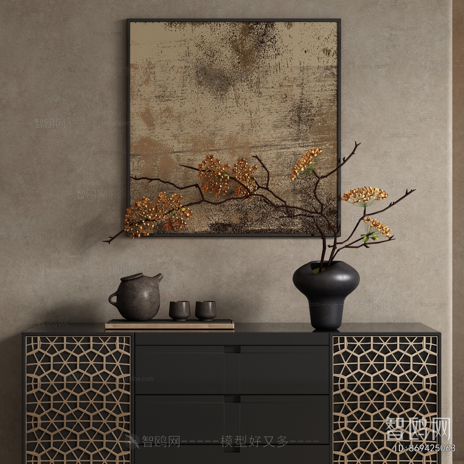 Wabi-sabi Style Clay Pot