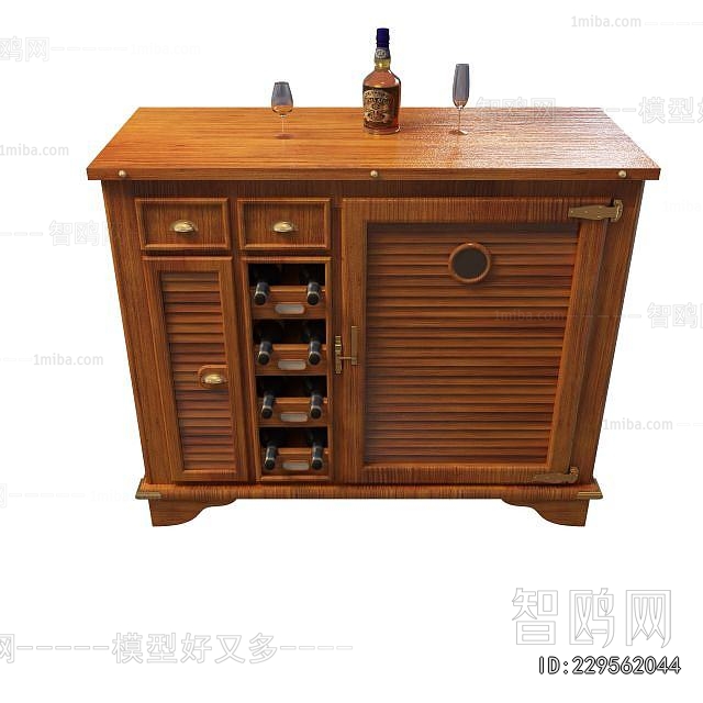 Simple European Style Wine Cabinet