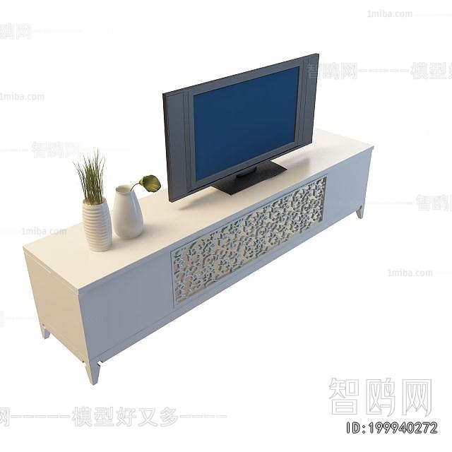 Simple European Style TV Cabinet