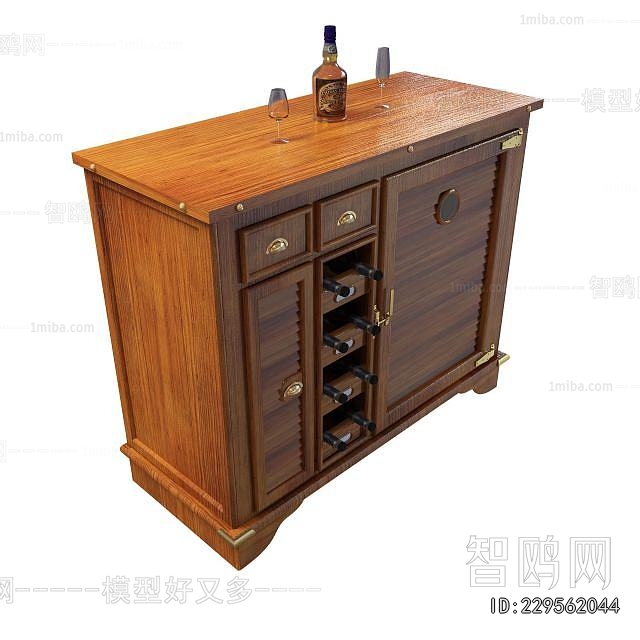 Simple European Style Wine Cabinet