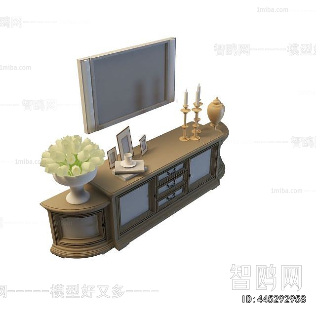 Simple European Style TV Cabinet