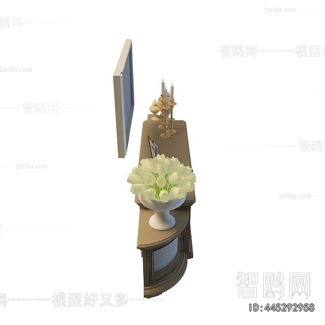 Simple European Style TV Cabinet