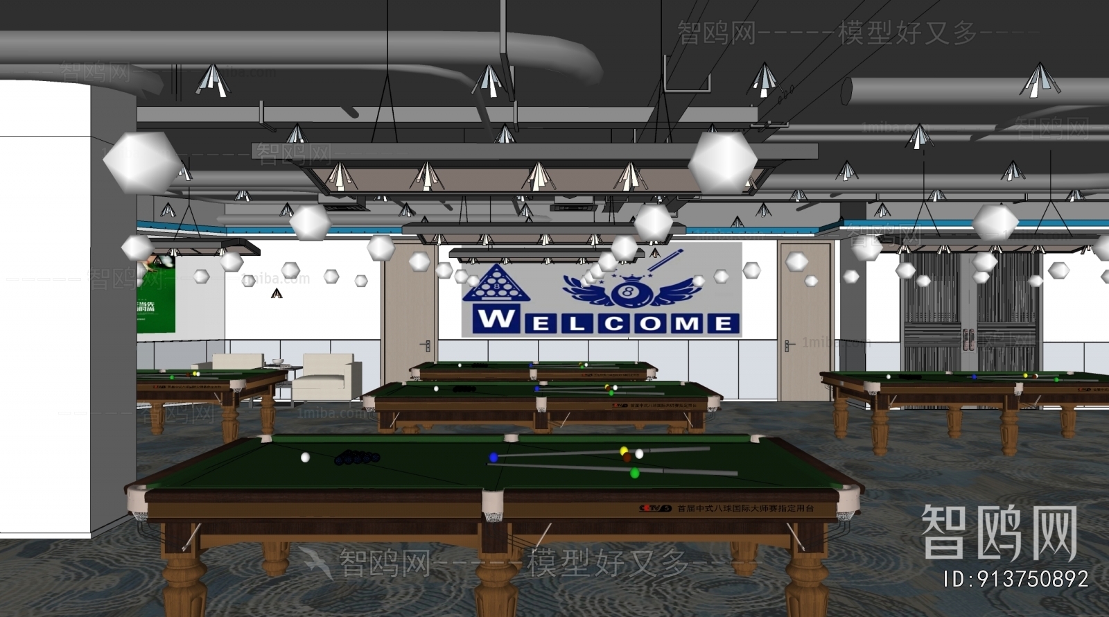 Modern Billiard Room