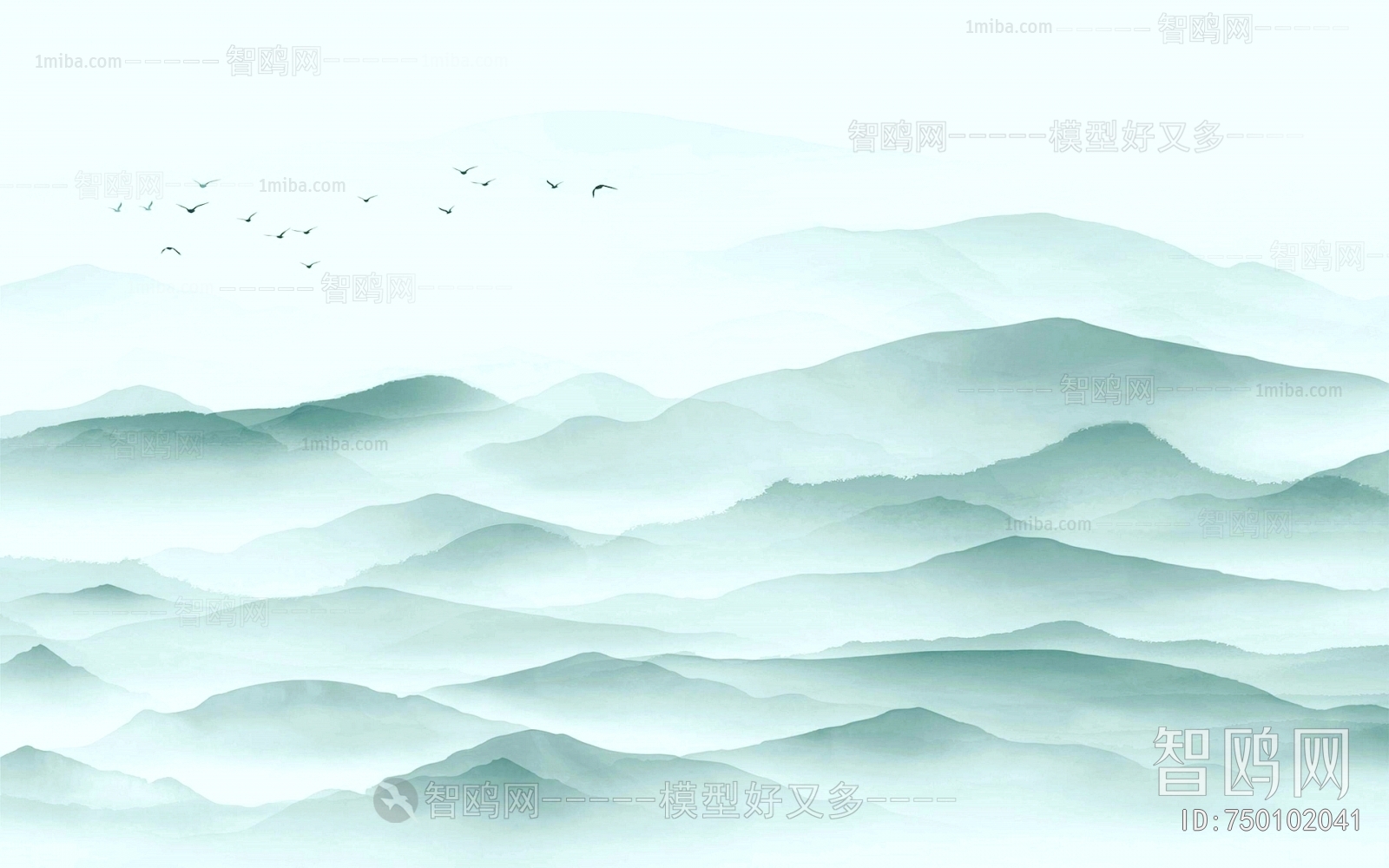 新中式山水壁纸