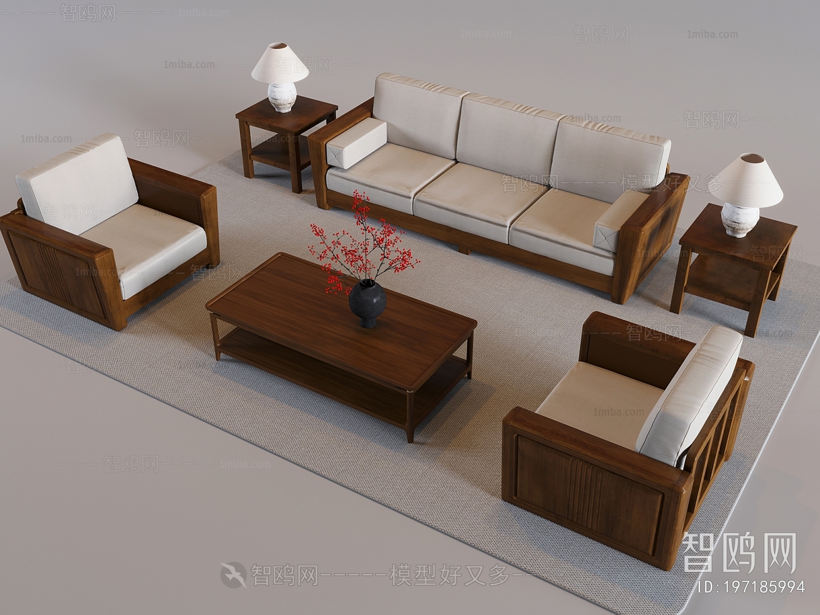 New Chinese Style Sofa Combination
