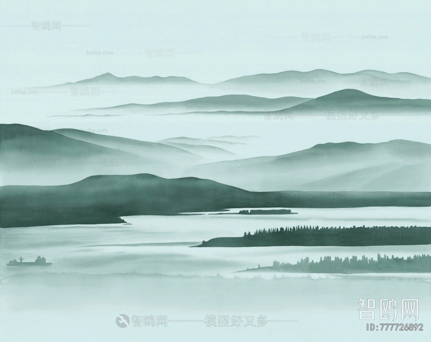 新中式山水壁纸