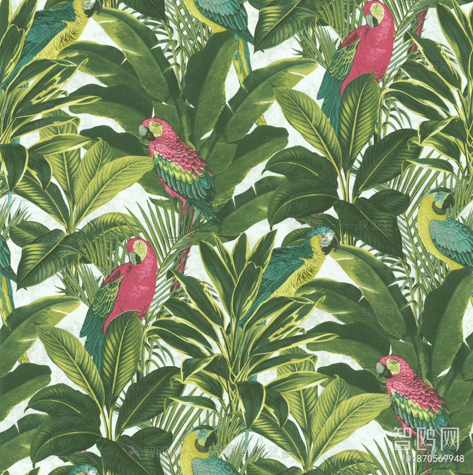 Animal And Plant Pattern Wallpaper
