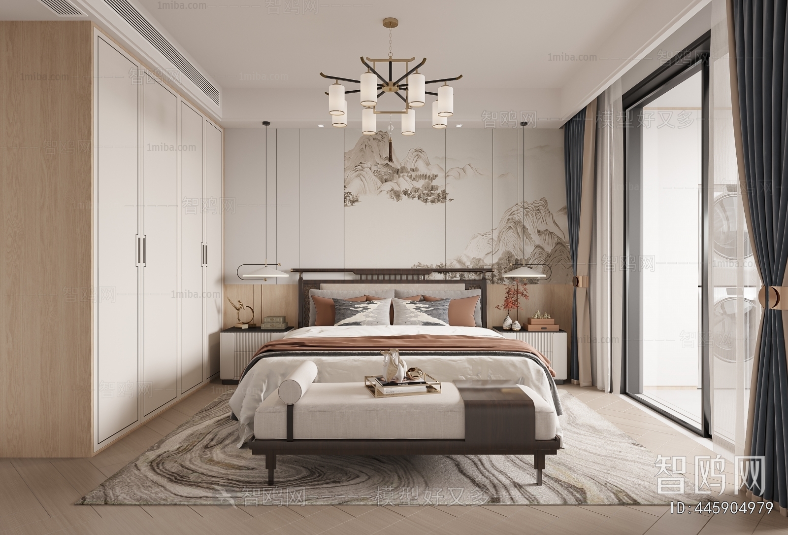 New Chinese Style Bedroom
