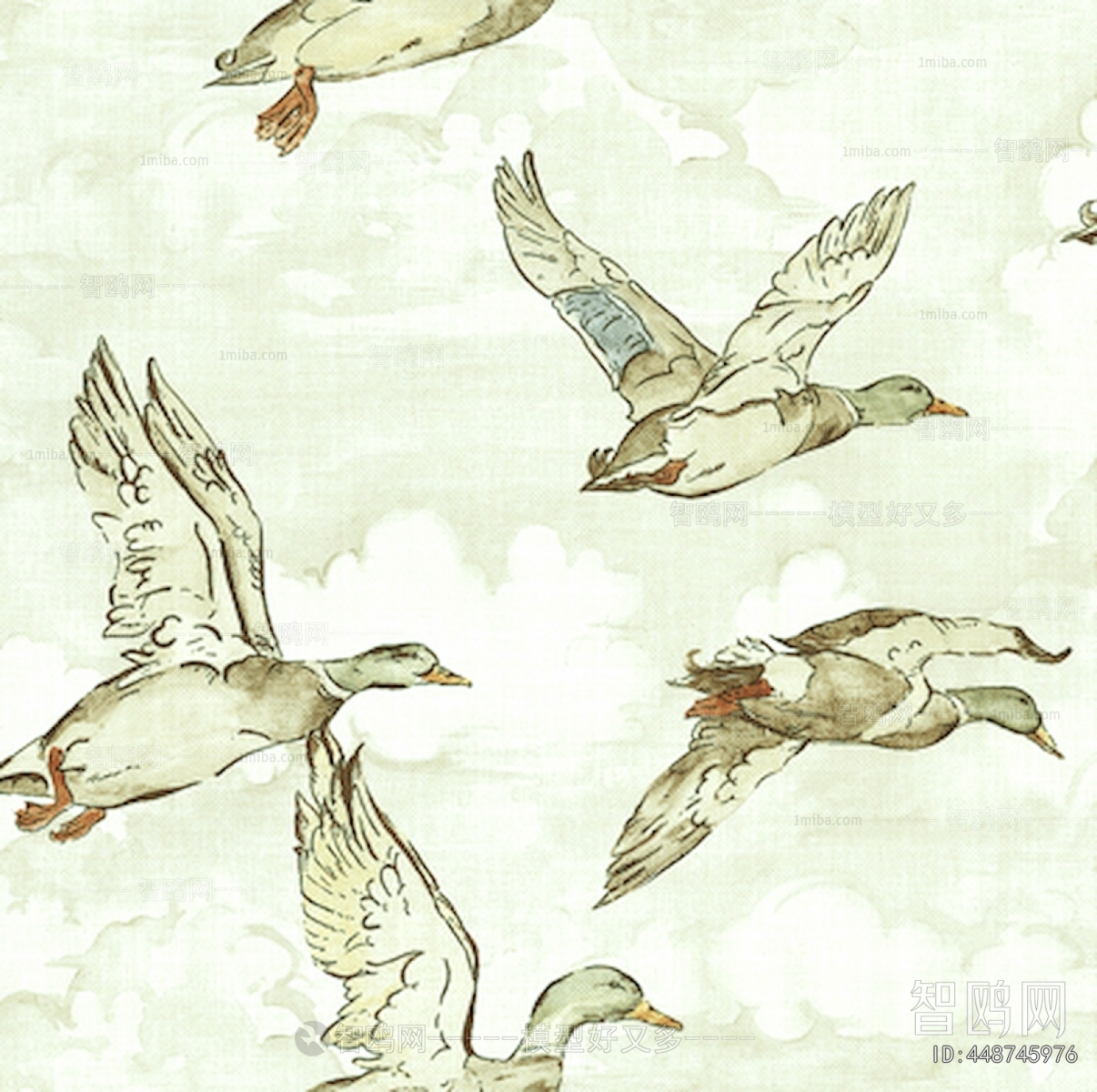 新中式壁纸壁画