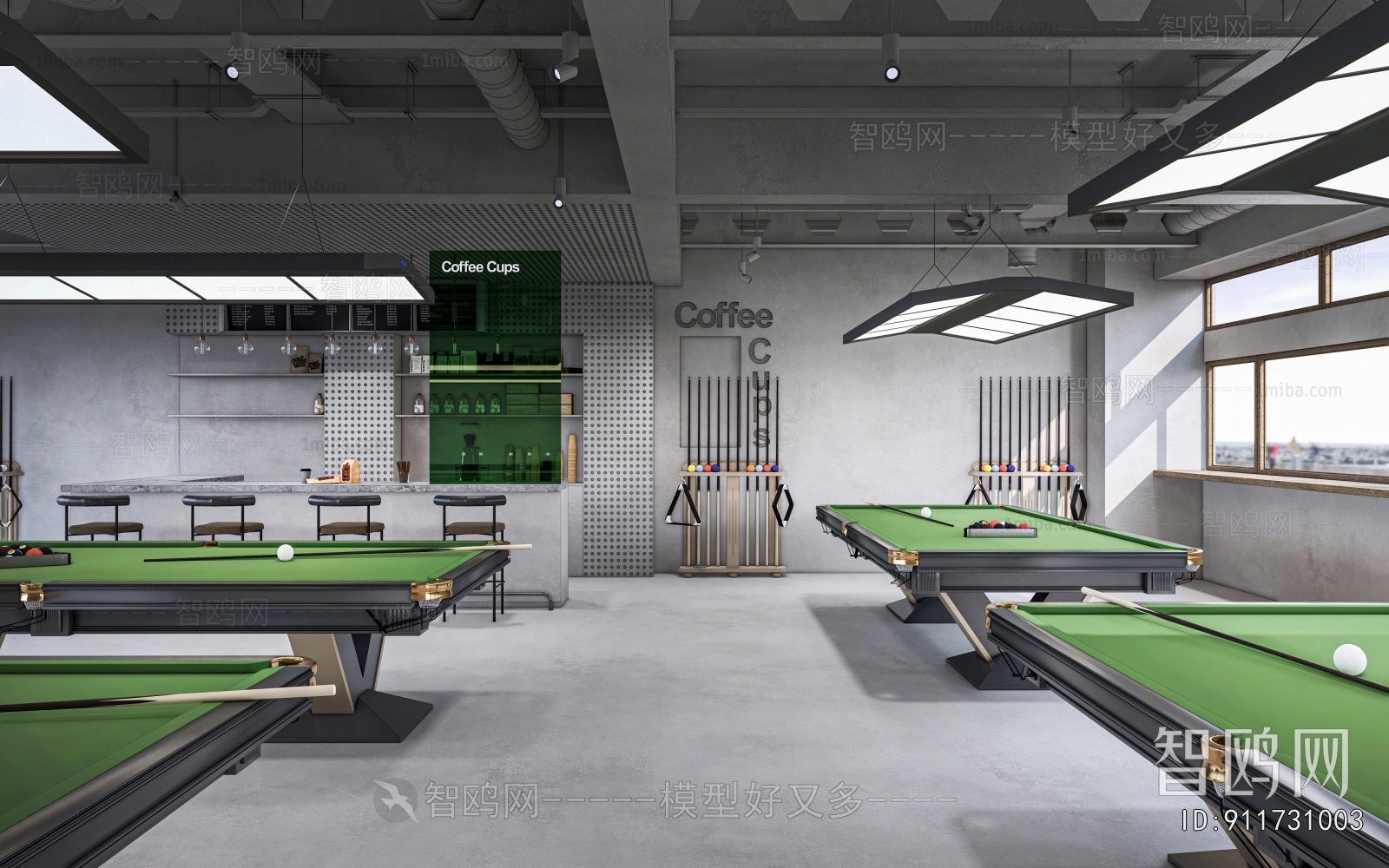 Modern Billiard Room