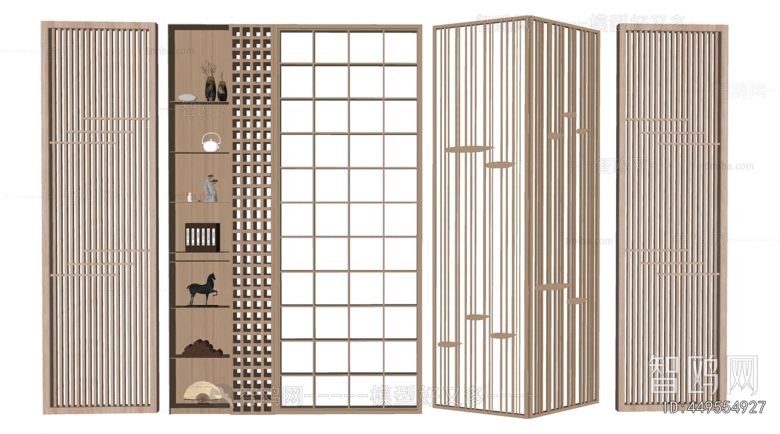New Chinese Style Wooden Screen Partition