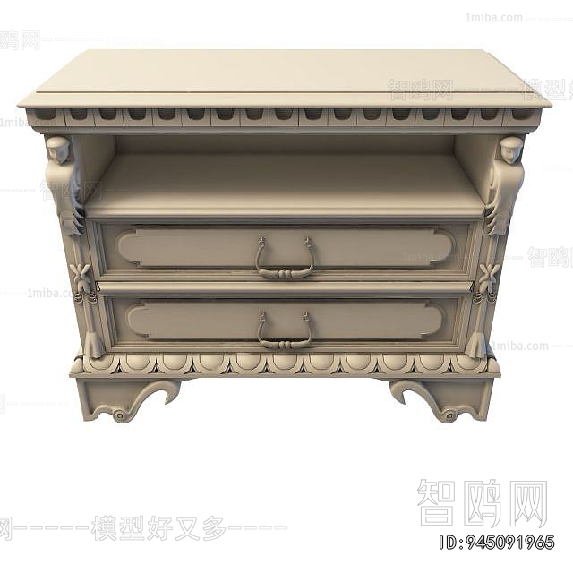 European Style Bedside Cupboard