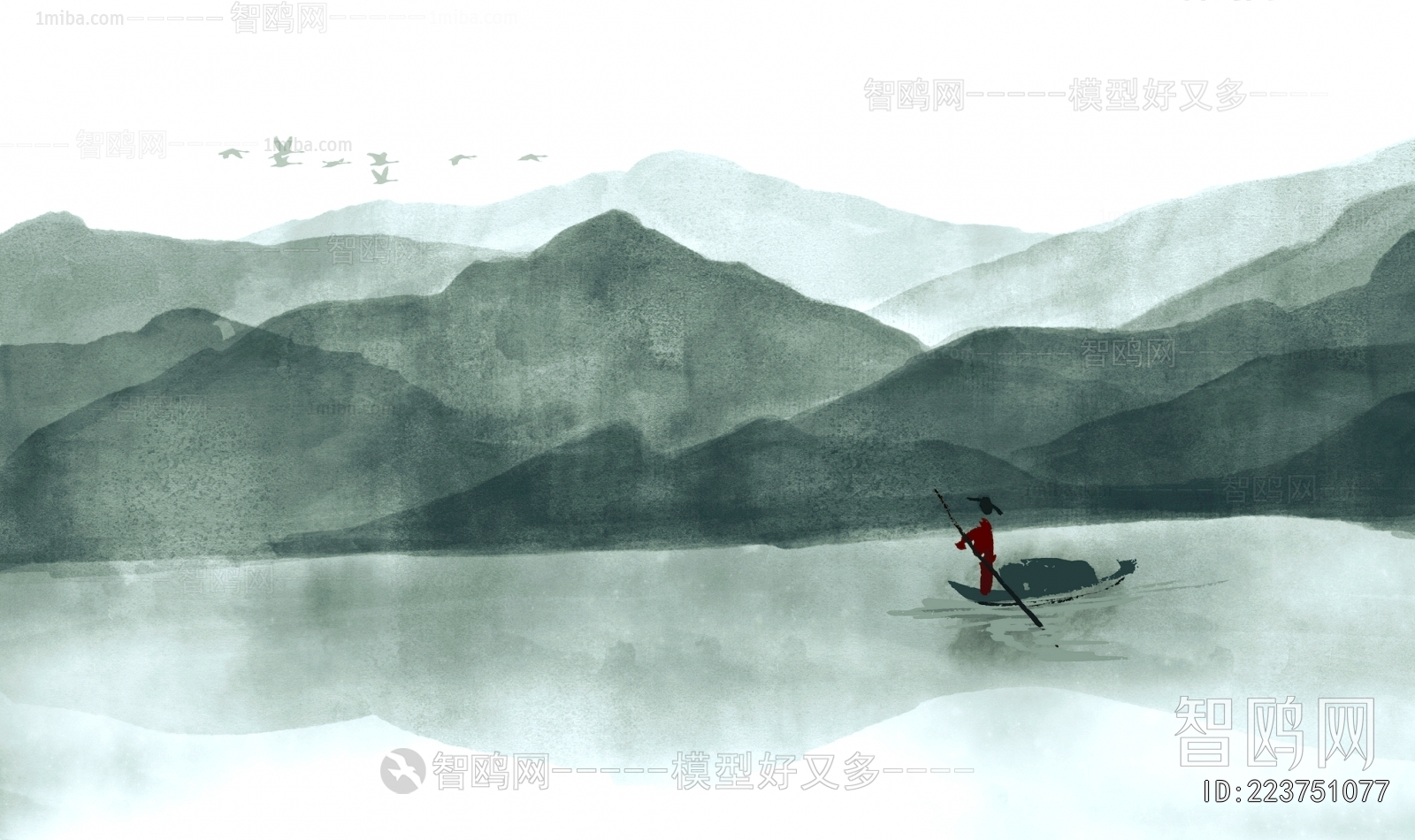 新中式壁纸壁画