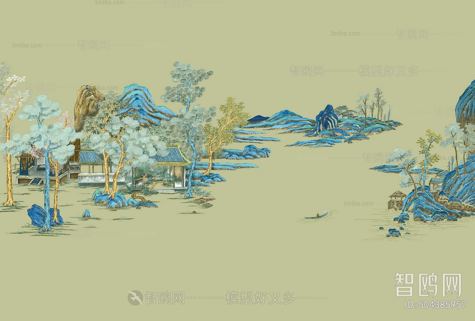 新中式山水壁纸