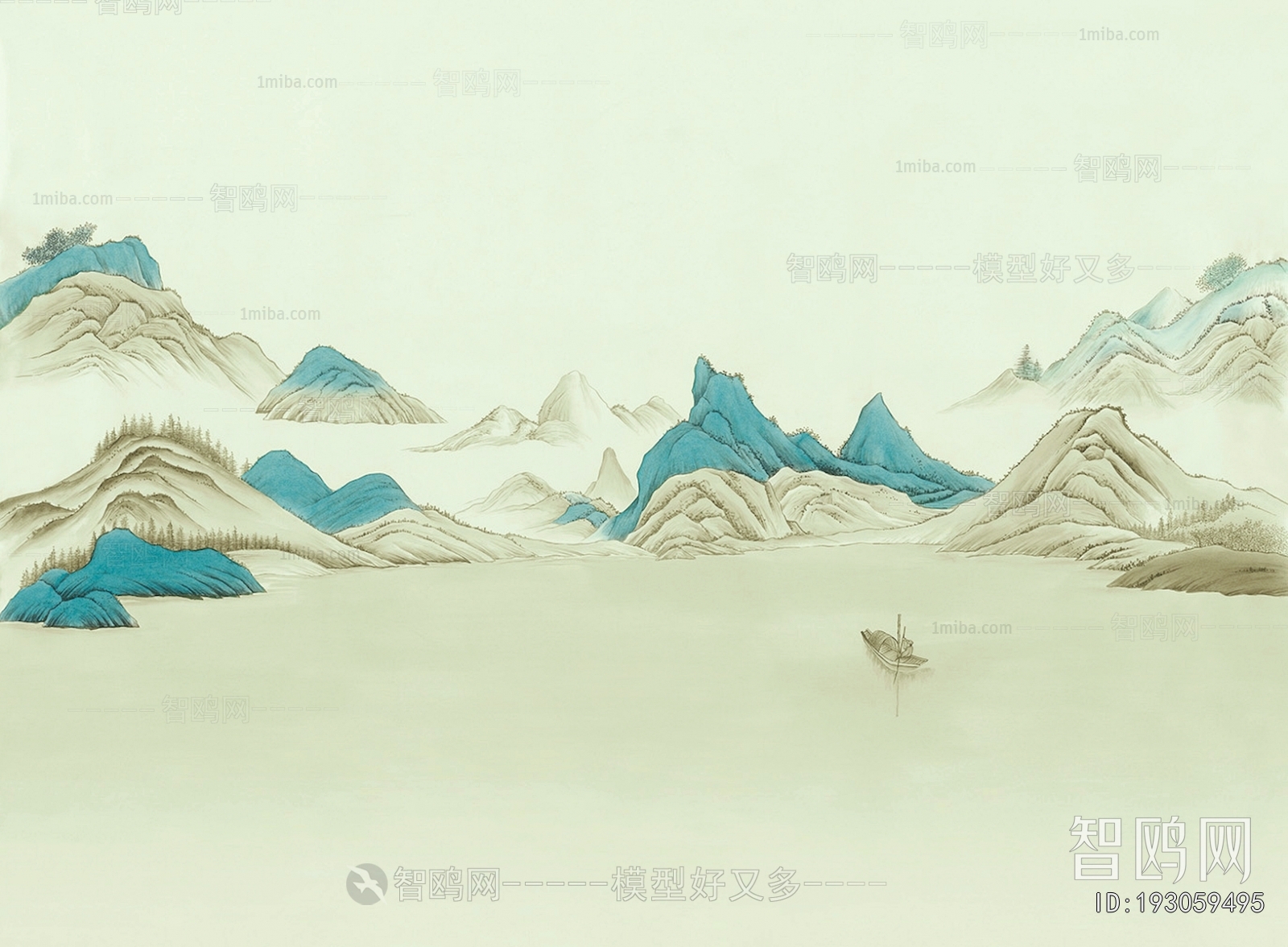 新中式壁纸壁画