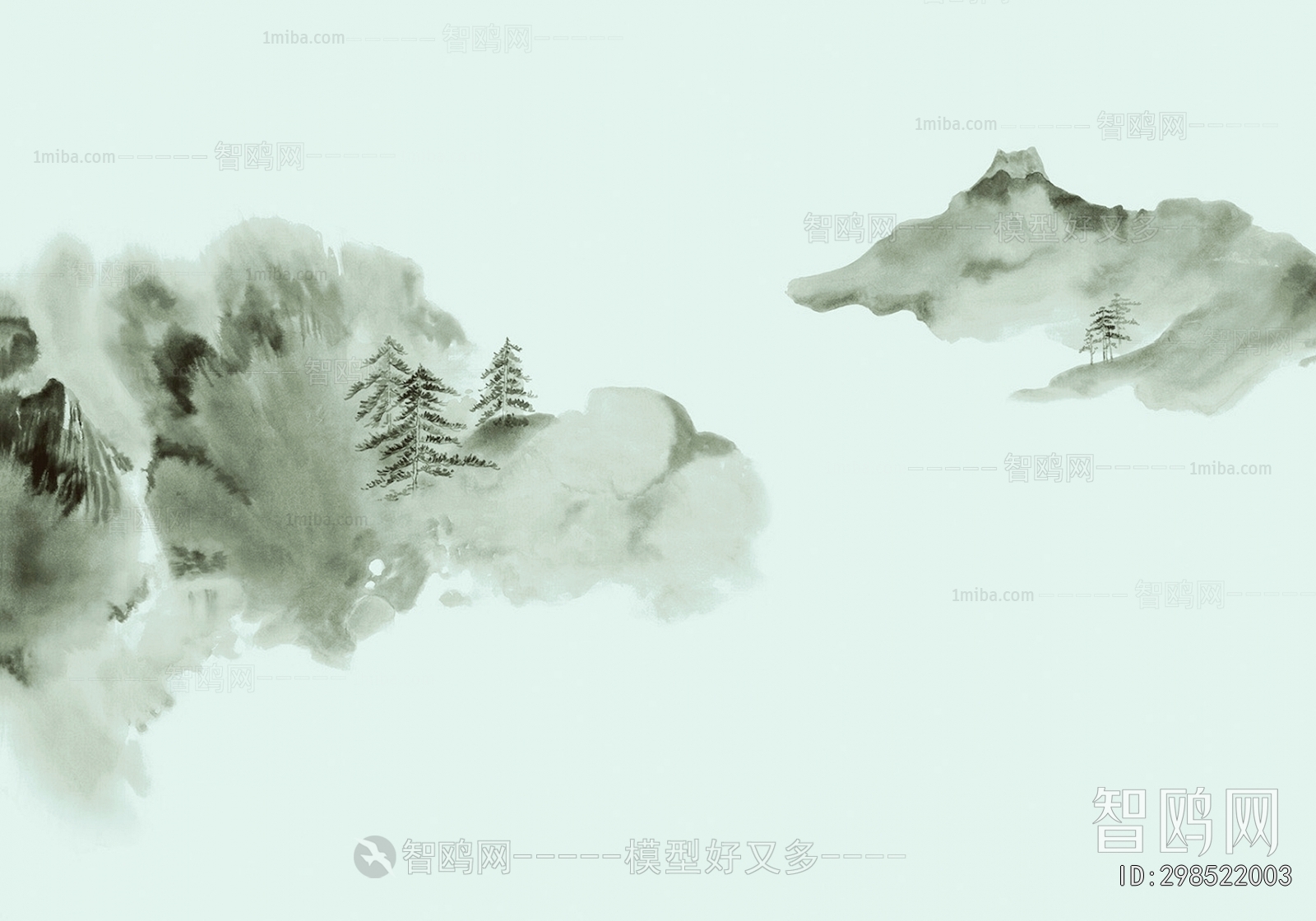 新中式壁纸壁画