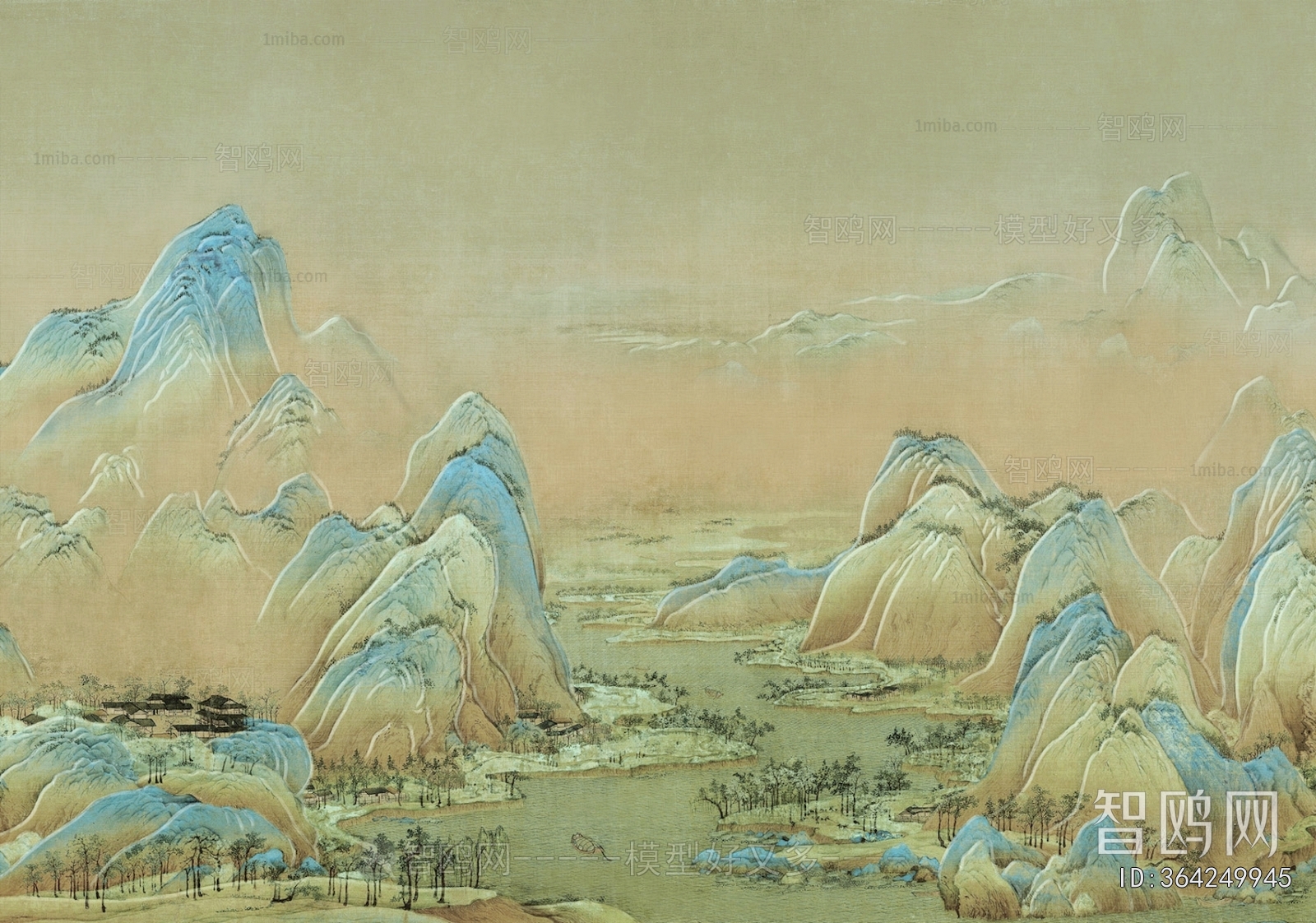 新中式壁纸壁画