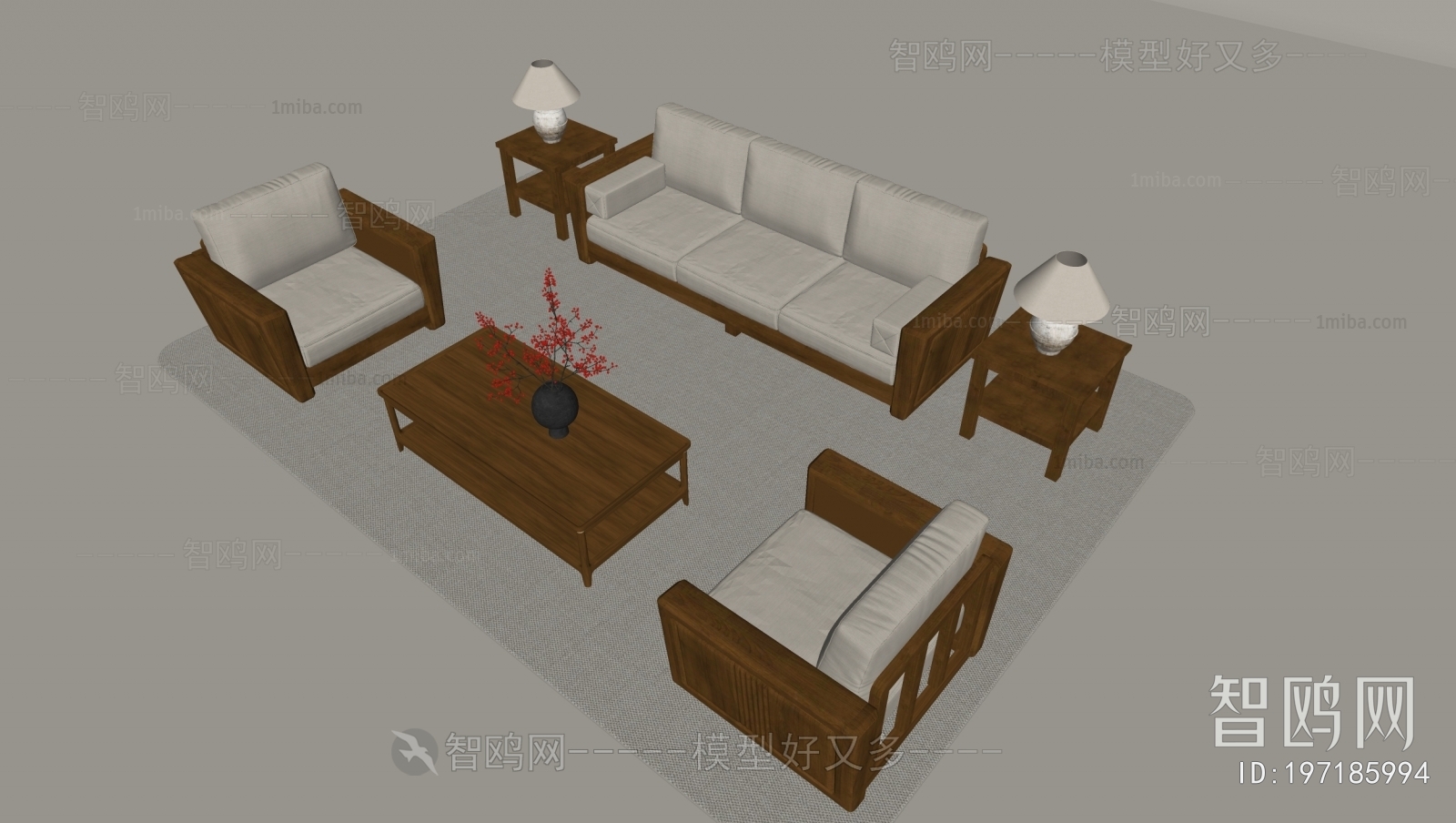 New Chinese Style Sofa Combination
