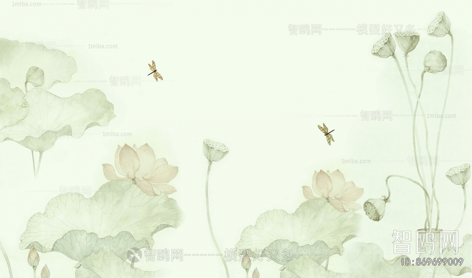 新中式壁纸壁画