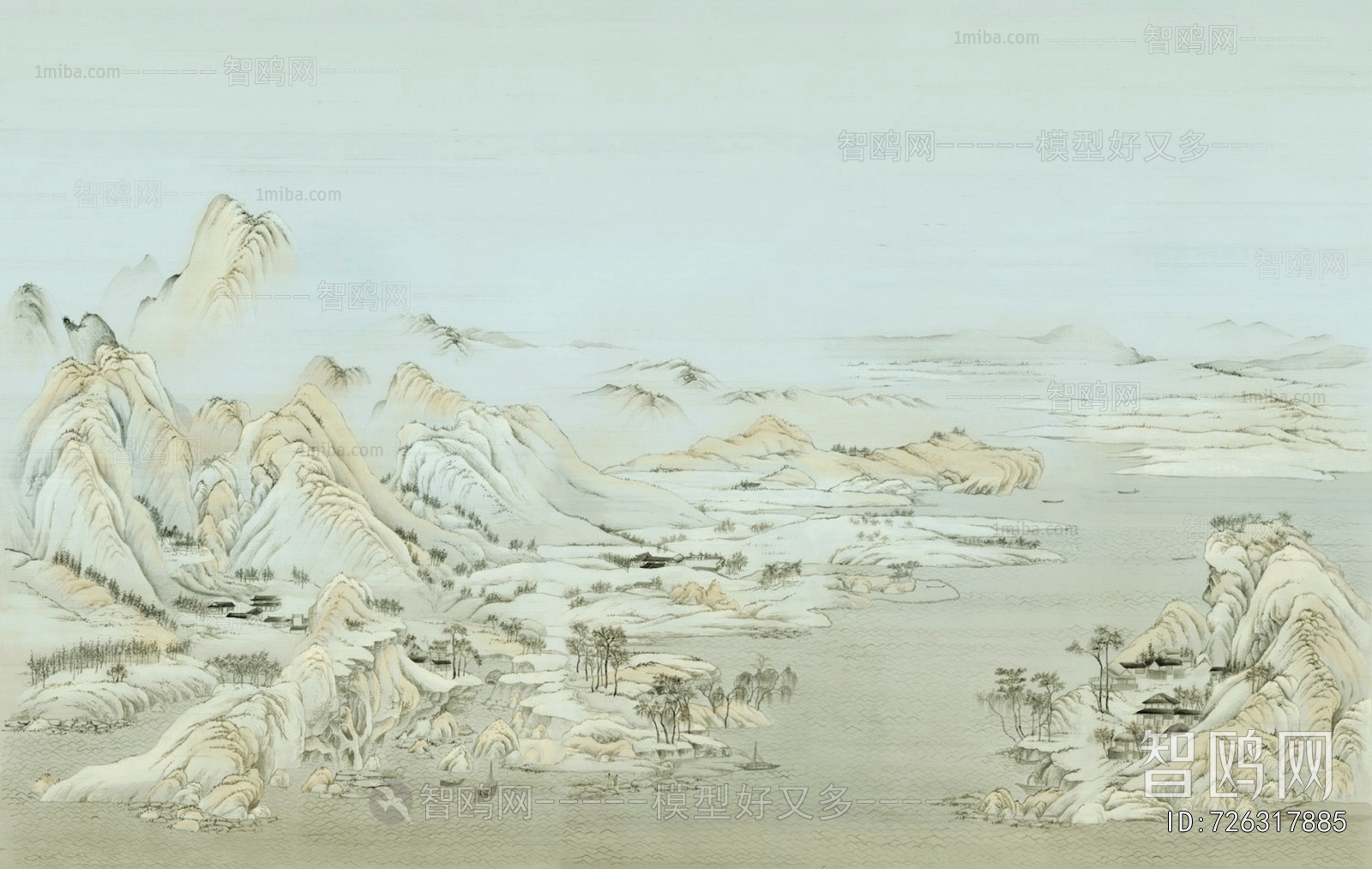 新中式山水壁纸