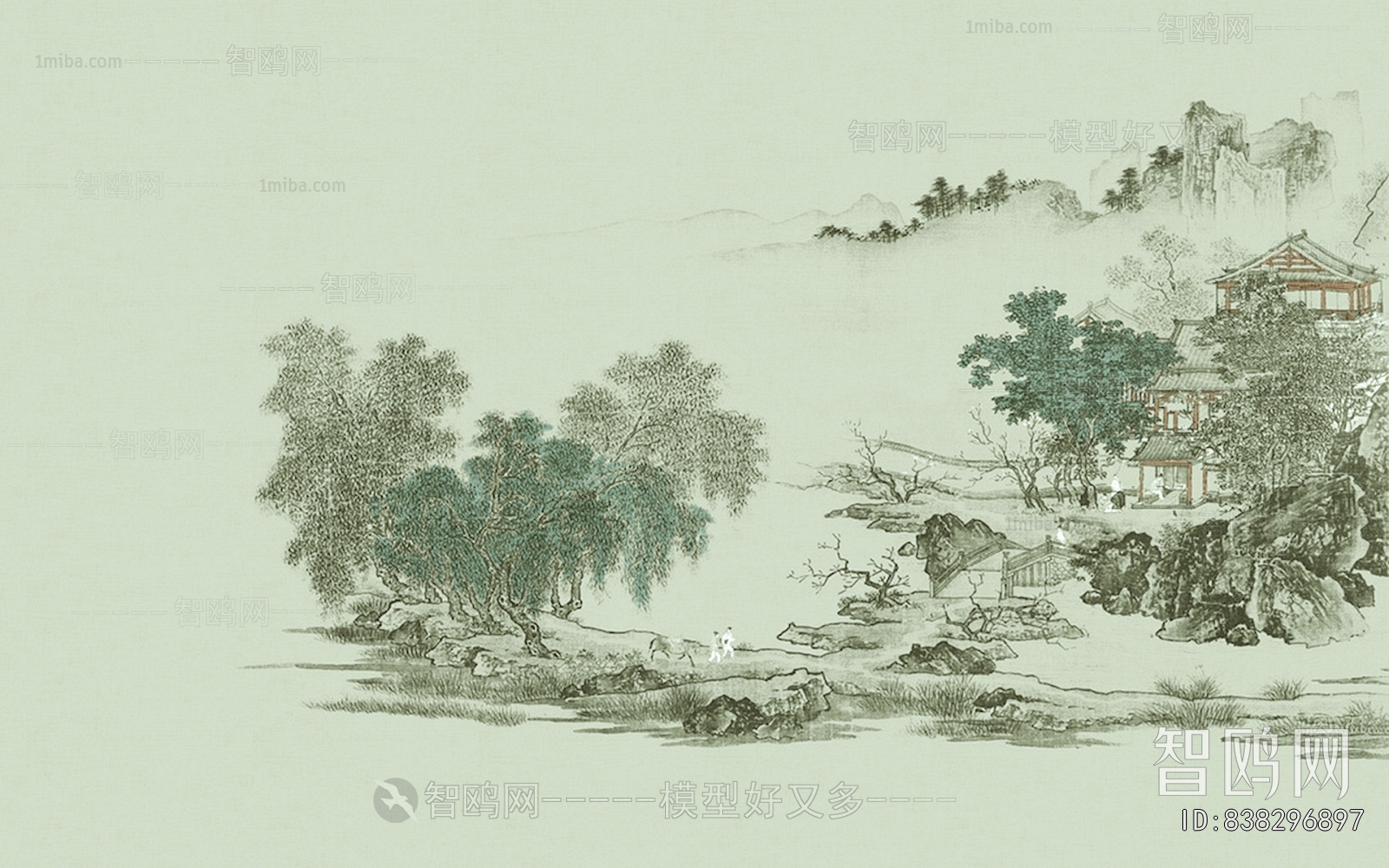 新中式壁纸壁画